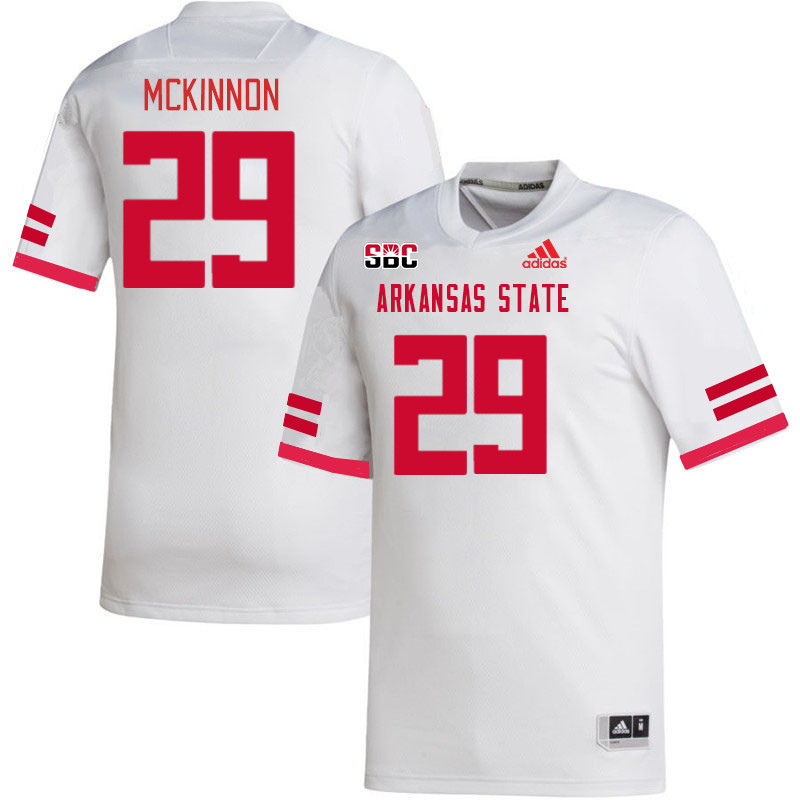 Men-Youth #29 Brody McKinnon Arkansas State Red Wolves College Football Jerseys Stitched-White
